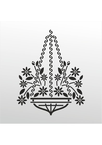 Folyo Sticker Çiçek Deseni 124 160 cm Uzunluk Dekoratif Sticker