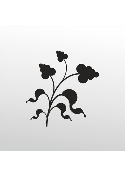Folyo Sticker Çiçek 90 cm Uzunluk Dekoratif Sticker