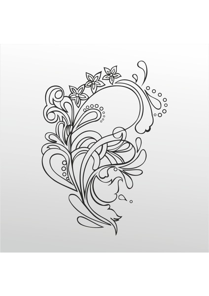 Folyo Sticker Çiçek Deseni 103 160 cm Uzunluk Dekoratif Sticker