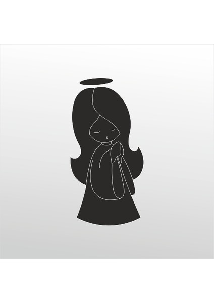 Folyo Sticker Melek Kız 100 cm Uzunluk Dekoratif Sticker