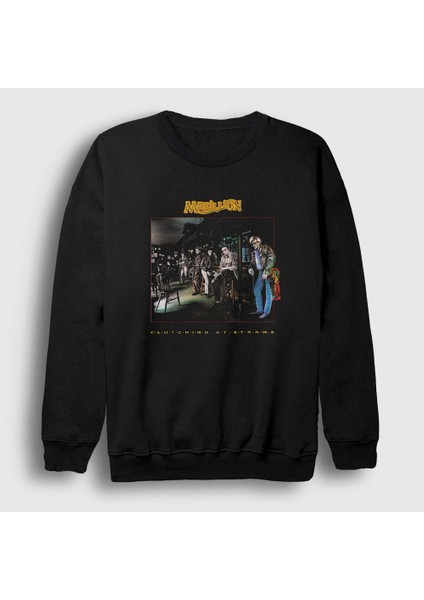 Unisex Siyah Straws Marillion Sweatshirt