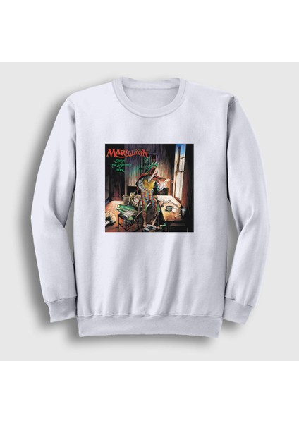 Unisex Beyaz Tear Marillion Sweatshirt