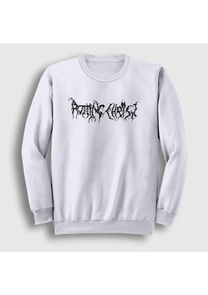 Unisex Beyaz Logo Rotting Christ Sweatshirt