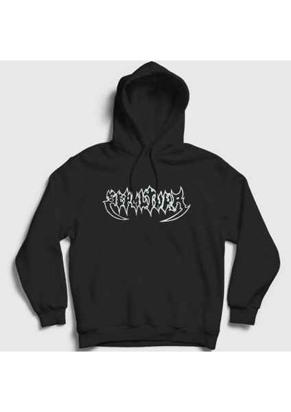 Unisex Siyah Sepultura Kapüşonlu Sweatshirt
