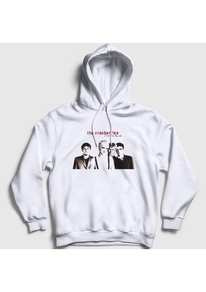 Unisex Beyaz Zombie The Cranberries Kapüşonlu Sweatshirt
