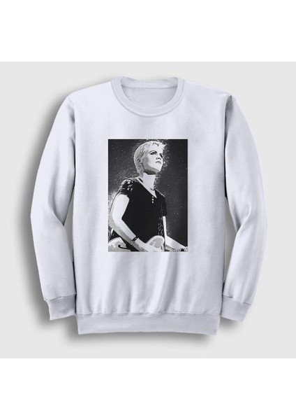Unisex Beyaz Dolores O'riordan The Cranberries Sweatshirt