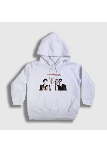 Unisex Çocuk Beyaz Zombie The Cranberries Kapüşonlu Sweatshirt