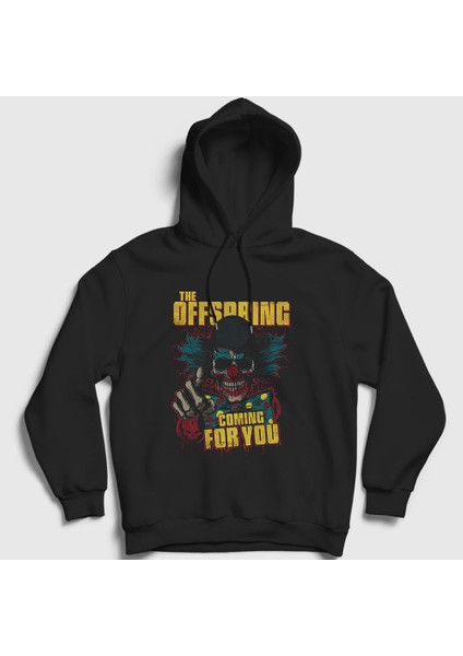Unisex Siyah Clown The Offspring Kapüşonlu Sweatshirt