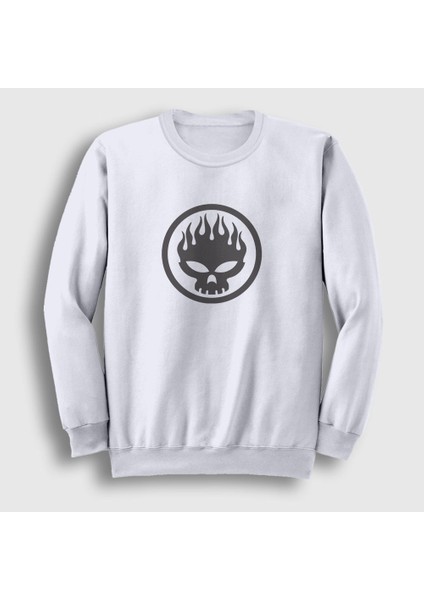 Unisex Beyaz Logo The Offspring Sweatshirt