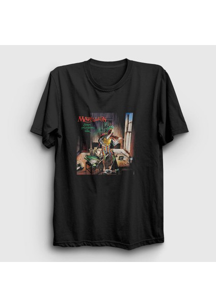 Unisex Siyah Tear Marillion T-Shirt