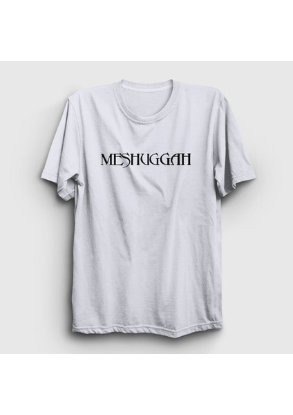 Unisex Beyaz Logo Meshuggah T-Shirt