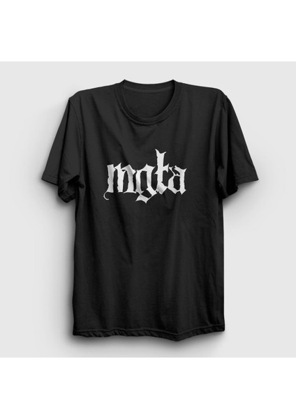 Unisex Siyah Logo Mgla T-Shirt