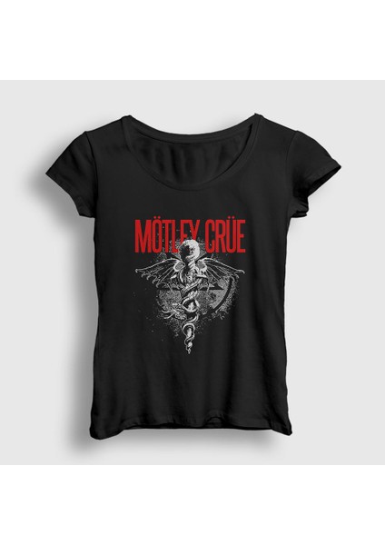 Kadın Siyah Pandora Mötley Crüe T-Shirt