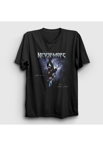 Unisex Siyah Dead Nevermore T-Shirt