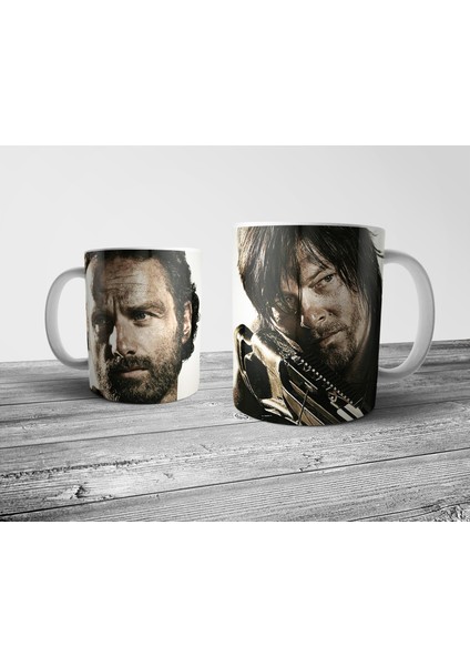 Rick Grimes Daryl Dixon Walking Dead Kupa Bardak Model 1