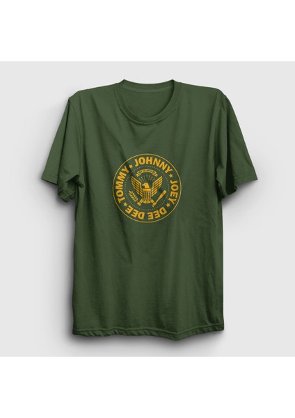 Unisex Haki Logo V2 Ramones T-Shirt