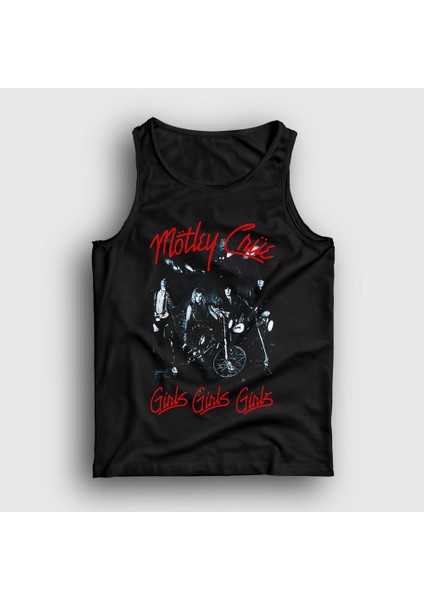 Unisex Siyah Girls Mötley Crüe Atlet