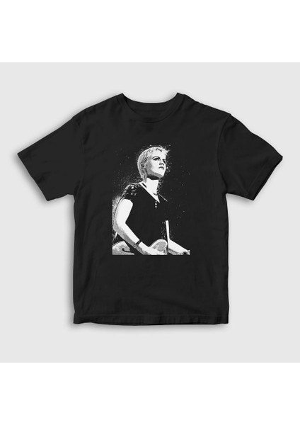 Unisex Çocuk Siyah Dolores O'riordan The Cranberries T-Shirt