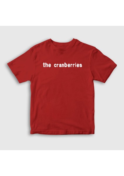 Unisex Çocuk Kırmızı Logo The Cranberries T-Shirt