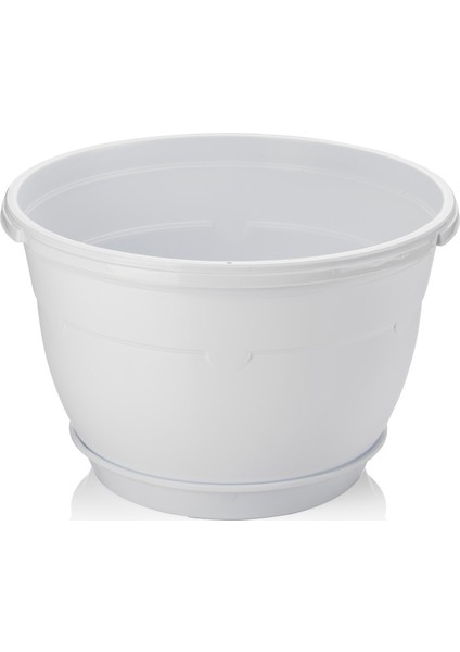 Safir Makrome Askılı Saksı 1.7lt Beyaz 3lü