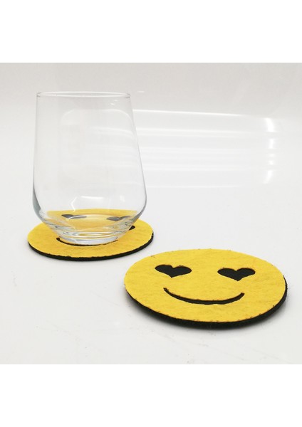 Bardak Altlığı Keçe EMOJI&NBSP;SARI61143