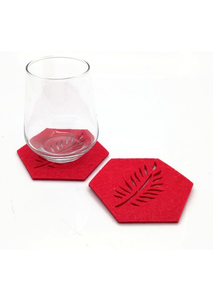 Bardak Altlığı Keçe ALTIGEN KIRMIZI 61013