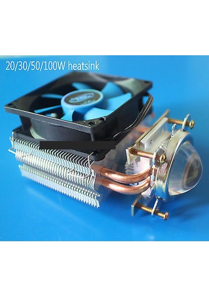 20W-100W LED Için Isı Emici Alüminyum Fanlı Hibrit Radyatör Soğutucu 60-80° Lensli Set