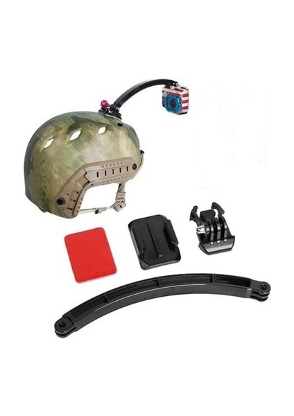 Tüm Aksiyon Kameralar Ile Uyumlu Kask Bağlantı ve Uzatma Aparatı