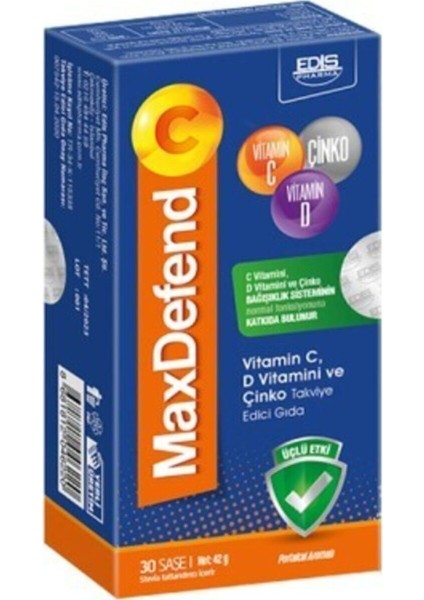 Maxdefend Vitamin C Vitamin D ve Çinko