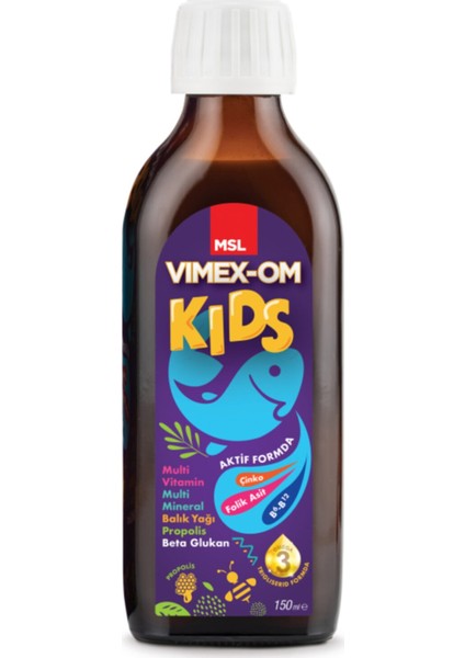 Vimex-Om Çocuk Vitamin Propolis Balık Yağı
