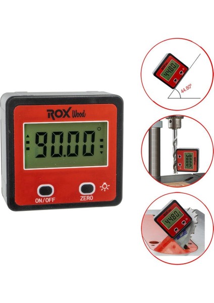 Rox Wood 0095 Dijital Mıknatıslı Açı Ölçer