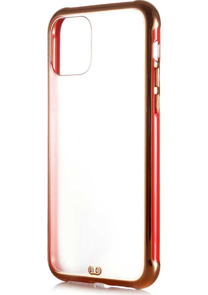 - Apple iPhone 12 Pro - Kılıf Koruyucu Voit Clear Tatlı Sert Silikon Kapak - Kırmızı