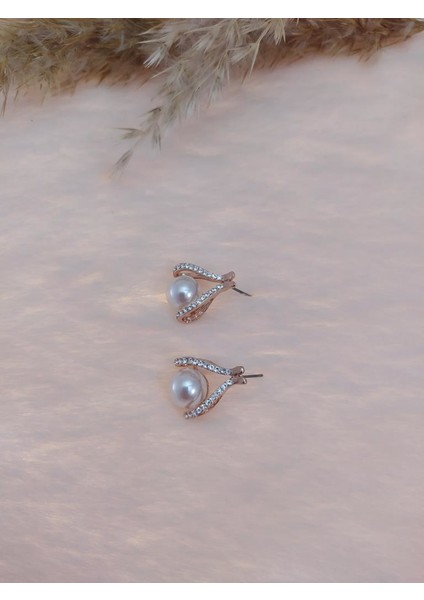 Hdmarketim Swarovski Taşlı Incili Doğa Temalı Küpe modelleri