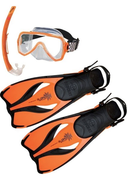 Set Pms Oceo Çocuk Palet, Maske, Şnorkel Turuncu - 27-31