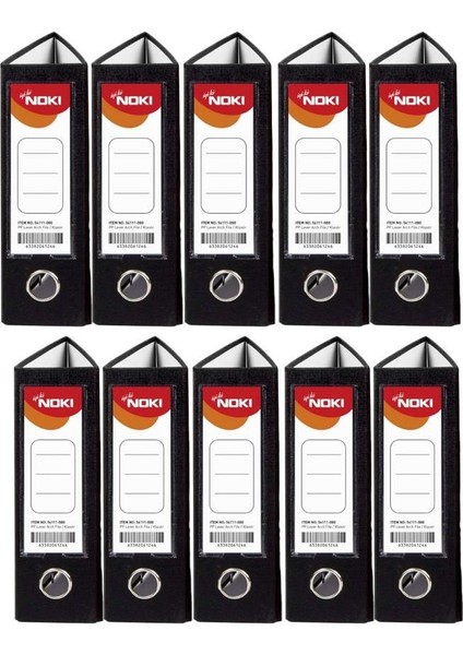 A5 Yarım Boy Plastik Geniş Telgraf Klasör Siyah 10'lu + Gen-Of Küp Not