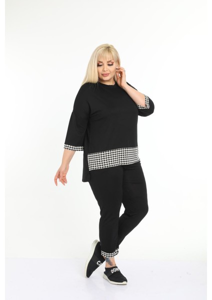 Yazlık Büyük Beden Caprili Viskon Kumaş Eşofman Takımı fiyatları