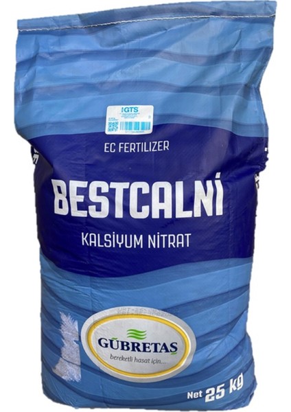 Bestcalni Meyve Sebze Çiçek Bitki Besini Suda Çözünür Toz Kalsıyum Nıtrat Gübresi 25 kg