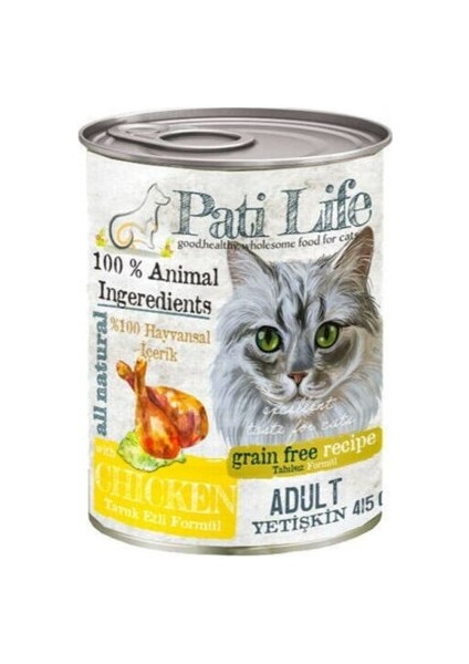 Pati Life Tavuklu Kedi Konserve 415 Gr  24'lü