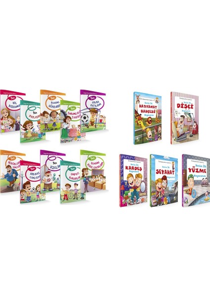 Çocuk Benim Ilk Heyecanlarım (5 Kitap) ve Sosyal Becerilerim (10 Kitap) 2 Hikaye Seti