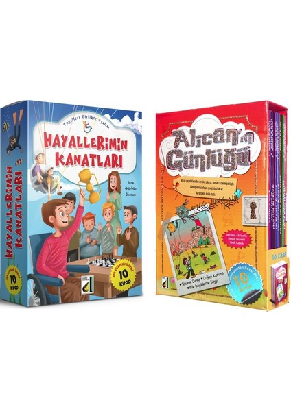 Çocuk Hayallerimin Kanatları(10 Kitap) ve Alicanın Günlüğü (10 Kitap) 2 Hikaye Seti