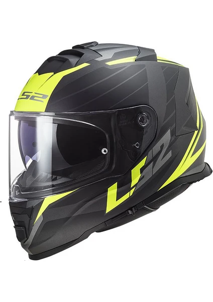 Ls2 Storm Nerve Mat Siyah-Neon Sarı Kask