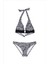 40664 Siyah Beyaz Çiçekli Bikini Takımı 4