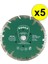 RRS180 Kanallı Turbo Elmas Kesme Diski Mermer, Tuğla, Granit, Taş 180MM 5 Adet 1