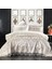 Astor Damask Krem/bej Çift Kişilik Saten Nevresim Pike Seti 1