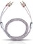 Twin Mix Gümüş Kaplı Banana Uç Hoparlör Kablosu 2x6.0mm 2m Transparan 1
