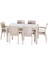 Violet Rattan 90 x 150 Trend Lüx 6 Kişilik Masa Takımı 1