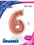 Rakam Balon Folyo 100 cm Rose Gold 6 2