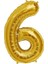Rakam Balon Folyo Orta Boy 75 cm Gold 6 1