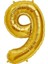 Rakam Balon Folyo Orta Boy 75 cm Gold 9 1
