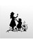 Folyo Sticker Anne ve Kızı 30 cm Uzunluk Dekoratif Sticker 1